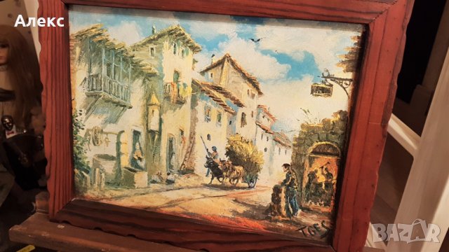 Стара майсторска картина–масло, подпис, дървена рамка. Безупречна!, снимка 2 - Картини - 27266182