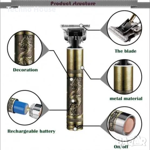 Тример за коса и брада Kemei KM-1974A, 5W, снимка 2 - Машинки за подстригване - 53136510