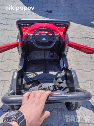 TEXAS акумулаторен джип FAST UTV червен, снимка 6 - Детски велосипеди, триколки и коли - 53569342