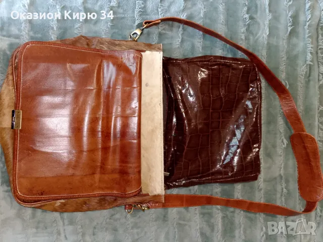 Дамска чанта естествена кожа и естествен косъм , снимка 9 - Чанти - 50299112