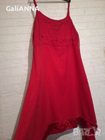 СТРАХОТНА НОВА РОКЛЯ С КАМЪНИ 4XL-5XL, снимка 2 - Рокли - 51241420