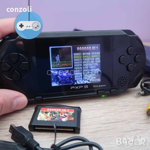 Видео конзола PXP3 Slim Station с вградени 16Bit игри , снимка 11 - PlayStation конзоли - 28583627