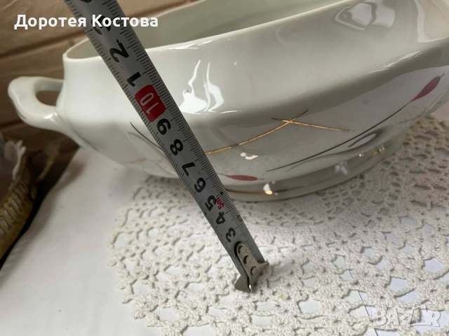 Красив голям и стар български супник на Изида , снимка 6 - Антикварни и старинни предмети - 52694562