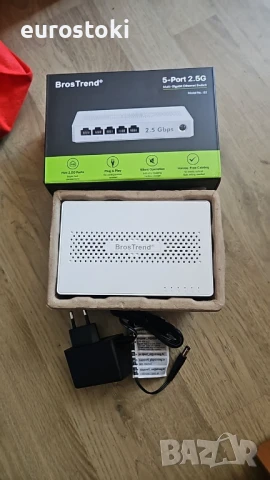 BrosTrend 5-портов 2.5GB комутатор, неуправляем Ethernet комутатор за игрова конзола, компютър, снимка 7 - Рутери - 51253532