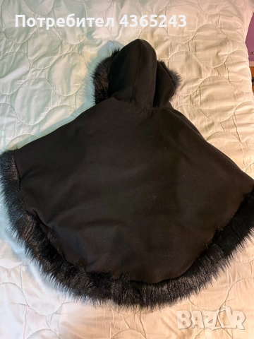 Масло черно пончо/ мантия с качулка, правено в Италия, снимка 5 - Палта, манта - 52576982