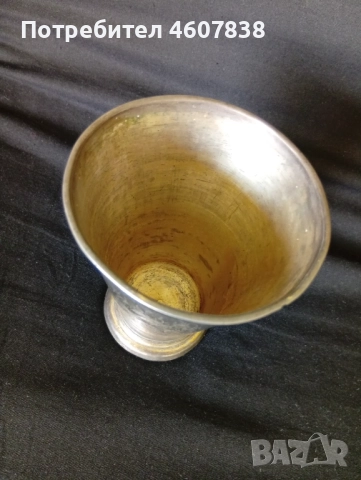 Сребърна чаша с позлата 11.5-9 см, снимка 6 - Чаши - 52274728