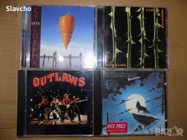 Компакт дискове на -Styx–Cyclorama/Type O Negative/Outlaws-Hittin'The Road Live!/Sebastian