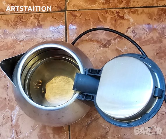 Електрическа кана за варене на вода инокс , снимка 3 - Съдове за готвене - 43851122