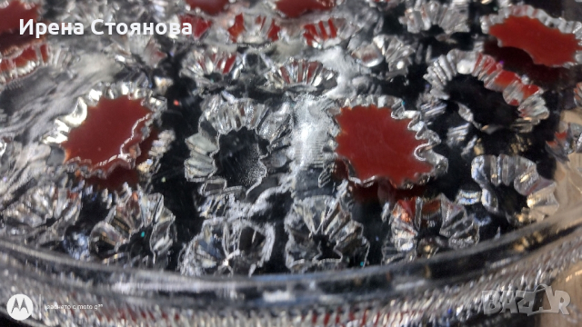 Кристален поднос за торта с дръжки, снимка 11 - Чинии - 44873021