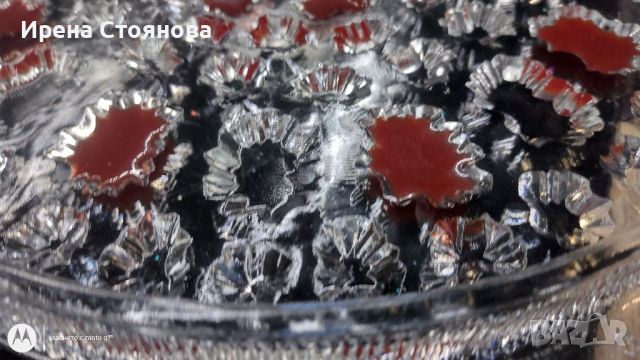 Кристален поднос за торта с дръжки, снимка 11 - Чинии - 44873021