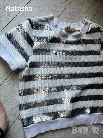 Тениска пайети , снимка 4 - Тениски - 50545451