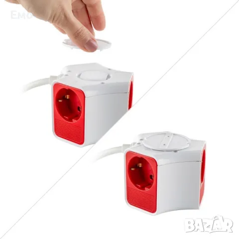 Разклонител Muhler с ключ, 3 гнезда, +2X USB порта тип А+C, снимка 4 - Разклонители и удължители - 47752729