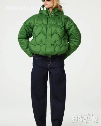Разкошно, супер свежо и топло зимно яке от Fabienne Chapot в зелен цвят. Идеално за стилни и модерни