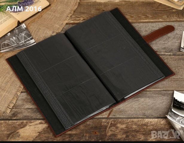 Кожен,луксозен фотоалбум за 300 снимки, снимка 2 - Други - 33287801