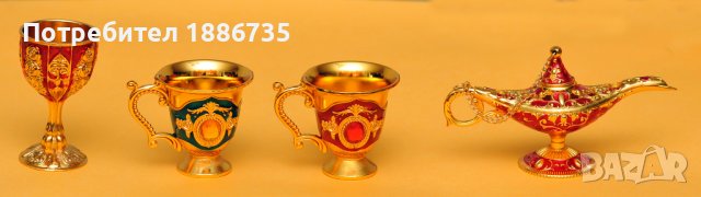 Изящни декоративни метални чашки или лампа на Аладин, снимка 5 - Декорация за дома - 43518055