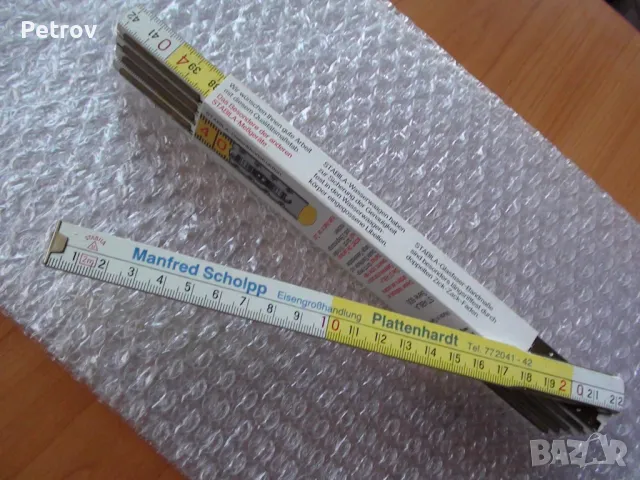 Метър 2 m - STABILA - Made in Germany -  ЧИСТО НОВИ ПРОФЕСИОНАЛНИ , СУПЕР КАЧЕСТВЕННИ Дървени Метри , снимка 8 - Клещи - 39934354