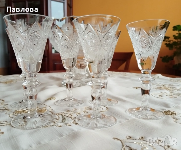 Кристални чаши, снимка 2 - Сервизи - 52645869