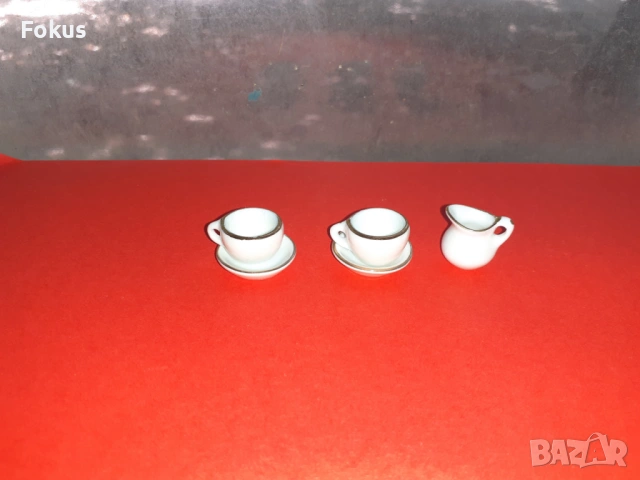 Порцеланов сет миниатюри - порцелан миниатюра златен кант