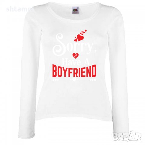 Дамска тениска Sorry I Have A Boyfriend, снимка 3 - Тениски - 35552294