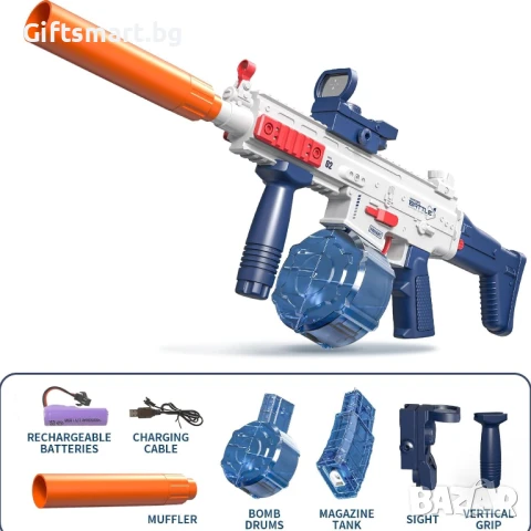 Електрически, Детски, Воден автомат, SCAR, 8 метра обхват, снимка 4 - Други - 50707496