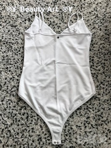 MoHiTo 🔝 Бяло бюстие - боди , с презрамки , S размер , снимка 3 - Корсети, бюстиета, топове - 28649610