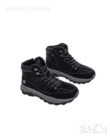 Мъжки зимни боти със цип в черно и бежово, снимка 2 - Мъжки боти - 52166011