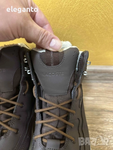 Мъжки зимно обувки  Lacoste Urban Breaker  Кожени , №42.5, снимка 5 - Други - 52163267