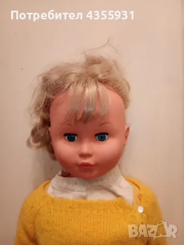 СССР Огромна стара руска синеока красавица кукла старинна руска кукла , снимка 5 - Антикварни и старинни предмети - 48826882