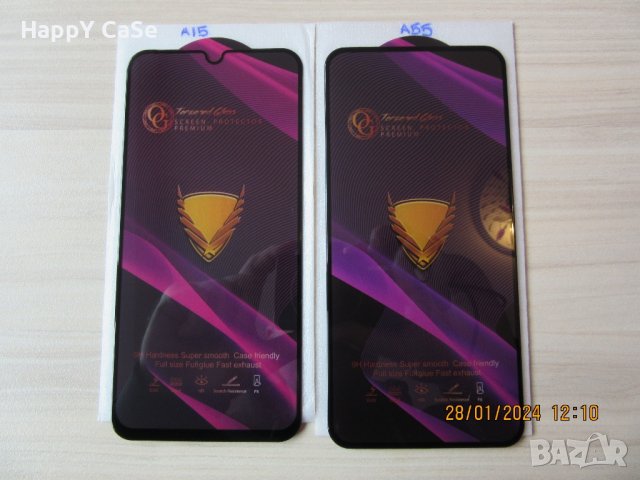 Samsung Galaxy A15 A25 A55 A54 A34 A14 4G 5G / OG Premium Full Glue Стъклен протектор за екран, снимка 10 - Фолия, протектори - 39533600