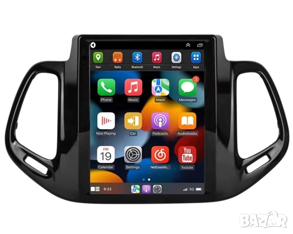 Мултимедия за Jeep Compass 2017,  9.7" тип TESLA, вертикална Навигация, 2DIN, плеър, стил Тесла