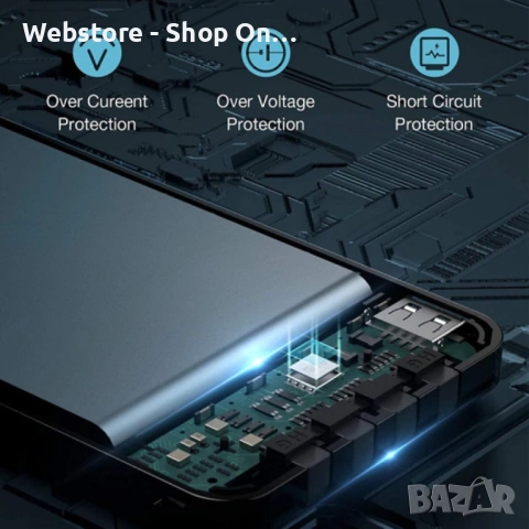 Преносима батерия KLGO KP-89 POWER BANK, 10000/20000mAh с LED дисплей, снимка 12 - Външни батерии - 53604773