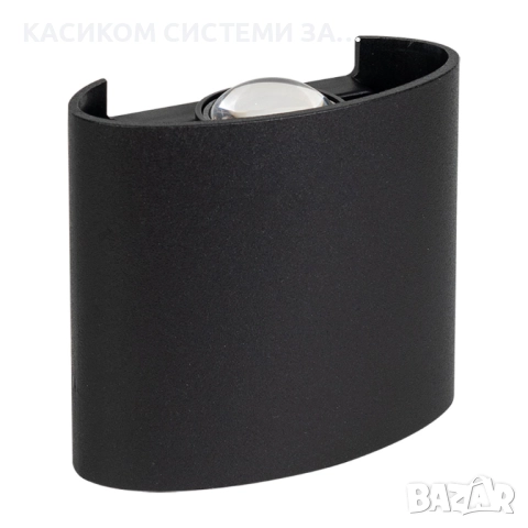 Фасадна лампа аплик , 2*1W, 4000K, IP44, Черен