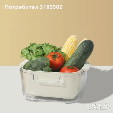 Многофункционална купа с гевгир 4 в 1 – за измиване, отцеждане и съхранение, снимка 4 - Прибори за хранене, готвене и сервиране - 51421462