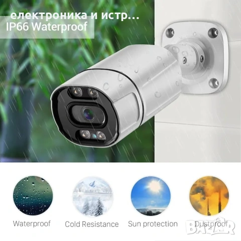 IP камера за наблюдение, POE, 5MP Full HD , снимка 4 - Камери - 53160749