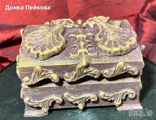 Ръчно изработена кутия за бижута малък размер, снимка 4 - Декорация за дома - 48722296