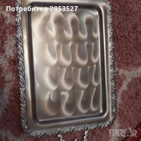 Dalgic Gumush Голям посребрен Поднос, снимка 4 - Други - 47484294