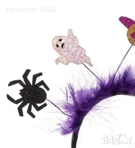 Детски костюм, пола, дидадема, прилепи, лилав, 3+ години, снимка 2 - Други - 47457200