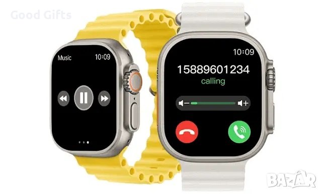 Смарт часовник T900 Ultra, Infinite Display, Провеждане на разговори, 2.09inch Touch Screen, Пулс, К, снимка 11 - Смарт гривни - 43669252