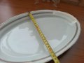 Стар български порцелан плато елипса, снимка 3