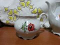 Стар български порцелан чайник захарница латиера , снимка 5