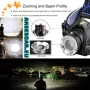 Висококачествен нов Мощен LED челник Акумулаторен телескопичен фар водоустойчив работен LED фенер , снимка 4
