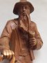 дърворезба старец с лула, снимка 3
