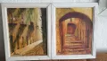 Цикъл Испански улици -два броя стари авторски картини, снимка 1