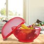 875 Метална купа с капак за плодове и зеленчуци с форма на ябълка, снимка 2