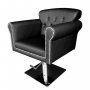 Фризьорски стол AA310 тип кресло с капси - син/черен, снимка 1