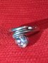 АВТОРСКИ СКЪПОЦЕНЕН СРЕБЪРЕН ПРЪСТЕН с ПЕЧАТ на БИЖУТЕРА и БРИЛЯНТНО ФАСЕТИРАН ИСКРЯЩ ЦИРКОН 36127, снимка 2