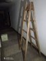 Двойна стълба, дървена бояджийска стълба , снимка 7