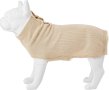 HUGO & HUDSON Зимен пуловер за кучета с висока яка, бежов, XL
