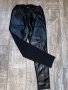 Нов черен еластичен  кожен клин с комбинация  еластично трико  , снимка 7