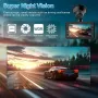 DYNACAM 4K/2K+1080P Dash Cam отпред и отзад, 64GB карта, 170°широк ъгъл, G-сензор,, снимка 2